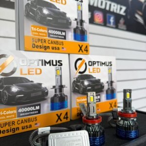 Óptimus LED X4 Tricolor – Luz Blanca, Amarilla y Cálida para Automóvil